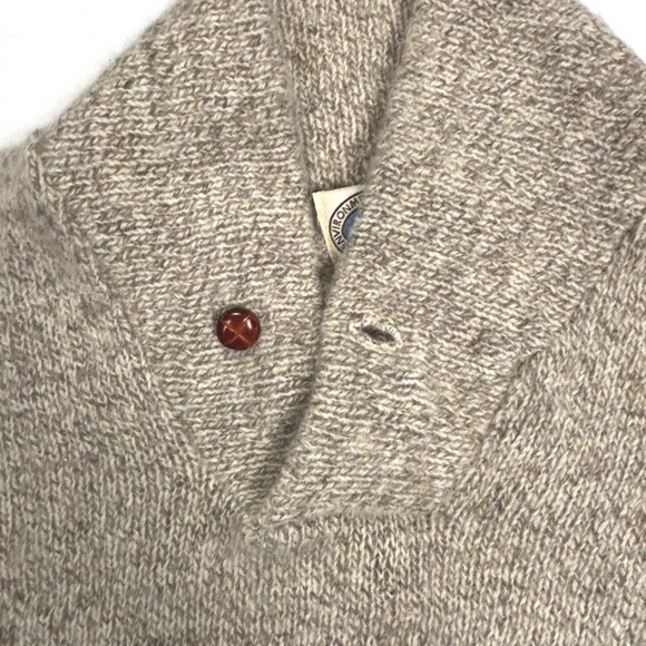 Environmental Clothing Co Shawl Collar Button Up Sweater Mens XL Made USA - Picture 5 of 6